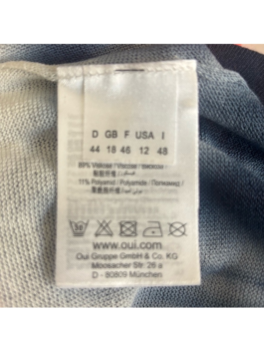 OUI casual long sleeve tie dye dip dye lightweight knit pullover top size 12 - Picture 7 of 9
